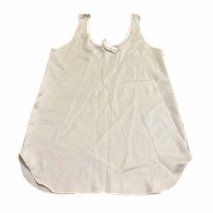 70s 80s European Vintage Miss Astor Satin Mini Slip Dress w Bow (White) Size M/L